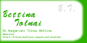 bettina tolnai business card